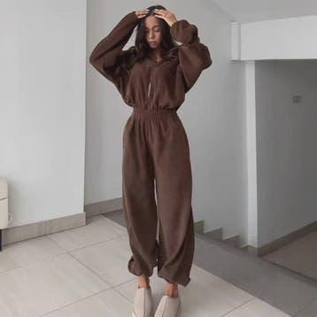 Dames Jumpsuit met Lange Mouwen en Elastische Taille - Casua, Kleding | Dames, Verzenden, Nieuw