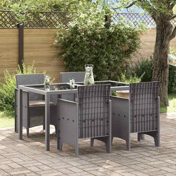 vidaXL Tuinstoel 4 st Lichtgrijs Polypropyleen, Verzenden, Nieuw