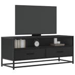 vidaXL Tv-meubel 100x34,5x40 cm bewerkt hout en metaal zwart, Huis en Inrichting, Kasten | Televisiemeubels, Verzenden, Nieuw