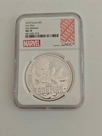 Tuvalu. 1 Dollar 2018, Iron Man, 1 Oz