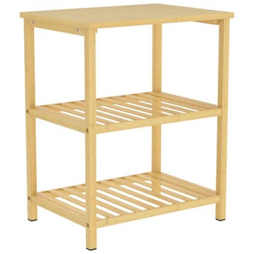 Bijzettafel Van Bamboe, 3 Niveaus Met Lamellenbodems, Voor K, Verzenden, Nieuw