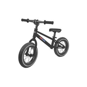 12" Kiddimoto Mountainbike Loopfiets Matzwart, Ophalen of Verzenden, Nieuw