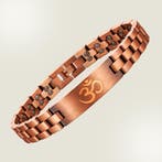 Luxe gezondheidsarmband OHM magnetisch koper - 1,3 cm, Ophalen of Verzenden, Nieuw
