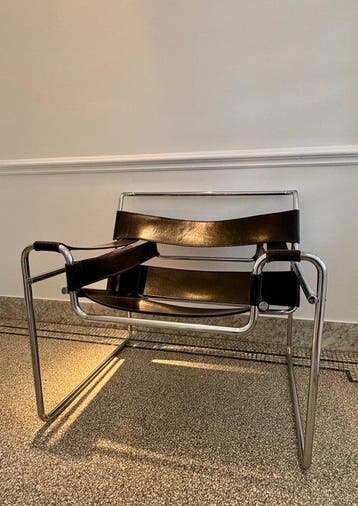 Marcel Breuer - Bureaustoel - Wassily Stoel - Leder