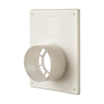 Rolux Flex Muurplaat Schachtaansluiting KS 80/125 wit, Ophalen of Verzenden, Nieuw