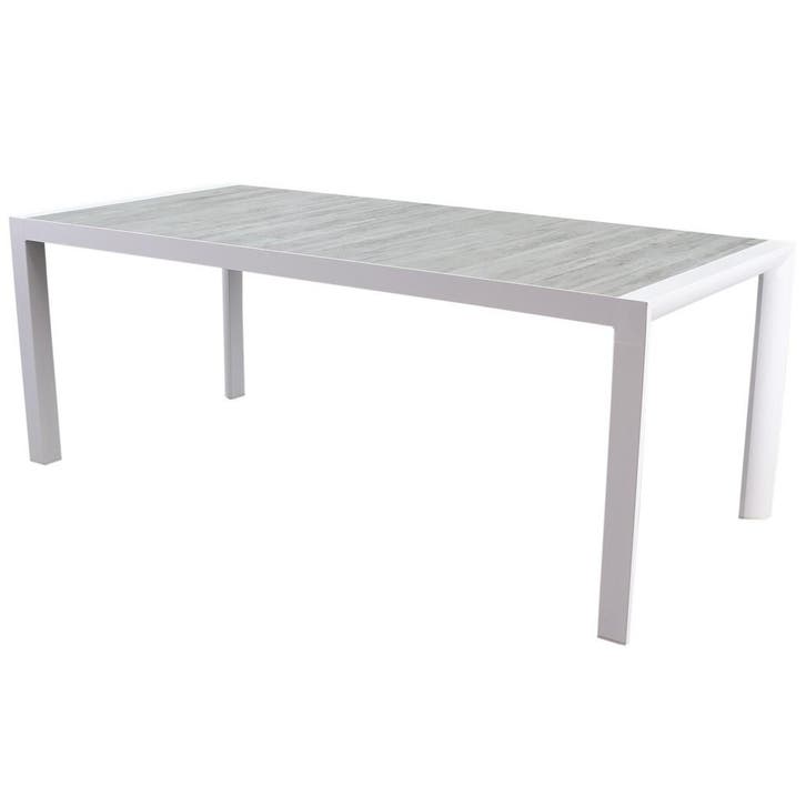 Dexter dining tuintafel 194,5x90xH74,5 cm wit, Tuin en Terras, Tuintafels, Nieuw, Ophalen of Verzenden