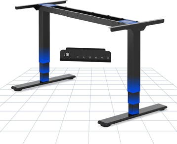 Zit sta bureau - Elektrisch - Verstelbaar - Bureauframe - Zw, Verzenden, Zo goed als nieuw
