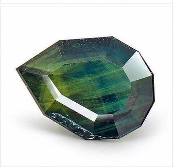 Zonder minimumprijs - 1 pcs Blauw, Groen Saffier - 2.10 ct -, Nieuw