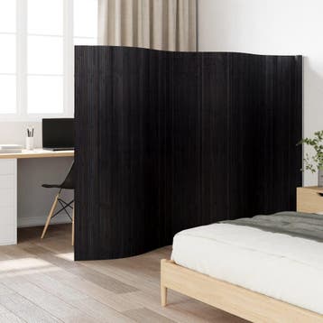 vidaXL Kamerscherm breedte 400 cm hoogte 165 cm bamboe zwart, Huis en Inrichting, Woonaccessoires | Kamerschermen, Verzenden, Nieuw