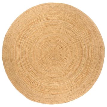 Handgeweven vloerkleed 240cm | Laatste Stuk!, Beige, Rond, Natuurlijk, Ophalen of Verzenden