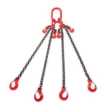 Hijsketting 4-sprong 10 mm Gaffelklephaak en Inkorthaak 3, Verzenden, Nieuw