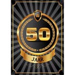 Luxe 50 jaar verjaardag poster - 50 jaar versiering, Ophalen of Verzenden, Nieuw