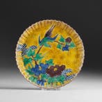 Yoshidaya Ko-Kutani porseleinen schotel - Porselein - Japan, Antiek en Kunst