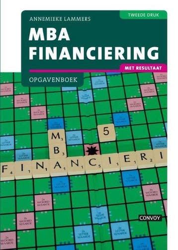9789463170420 MBA Financiering Opgavenboek | Tweedehands, Boeken, Verzenden, Zo goed als nieuw, Annemieke Lammers