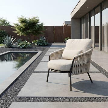 Sarenza lounge tuinstoel zand rope terre frame, Ophalen of Verzenden, Nieuw