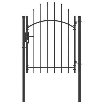 vidaXL Tuinpoort WOERDEN 150 x 100 cm Staal Grijs, Verzenden, Nieuw