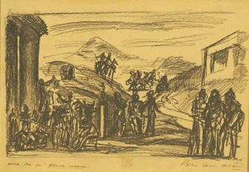 Primo Conti (1900-1988) - Prima idea per Albania Romana