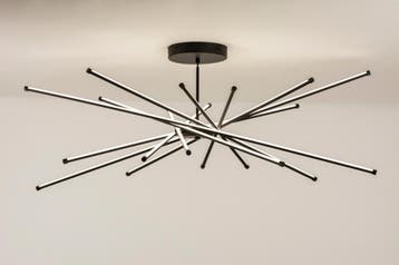 Rietveld Plafondlampen - Wit, Zwart - Kunststof, Metaal, Alu, Verzenden, Nieuw