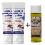2 x 140ml Oud Hollandsche Spiercrème + 1 x massage-olie, Verzenden, Nieuw
