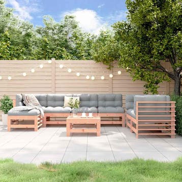 vidaXL 8-delige Loungeset massief douglashout, Tuin en Terras, Verzenden, Nieuw, 8 zitplaatsen, Loungeset