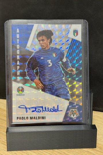 2020 Panini Mosaic Paolo Maldini AM-PM Gesigneerde kaart,, Nieuw