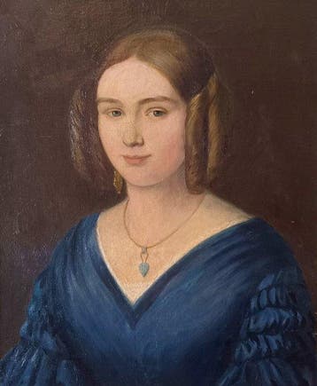 Franse school (XIX) - Ritratto di giovane nobildonna, Antiek en Kunst, Kunst | Schilderijen | Klassiek