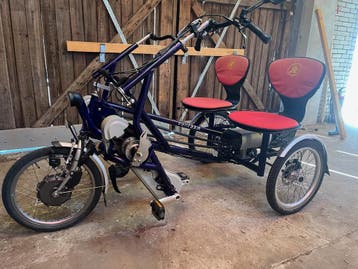 van Raam Fun2Go - Duo fiets - van Raam dealer, Fietsen en Brommers, Elektrische fietsen, Gebruikt, Minder dan 47 cm, 50 km per accu of meer