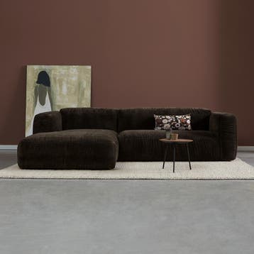 *WOONWINKEL* Bruine Hoekbank Met Chaise Longue Links, Verzenden, Nieuw