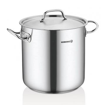 Korkmaz Gastro Proline Kookpan 3L – RVS Hoge Pan 16 cm Met, Ophalen of Verzenden, Nieuw