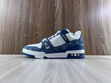 Louis Vuitton Trainer | Monogram Denim White Blue, Blauw, Nieuw, Ophalen of Verzenden, Sneakers of Gympen