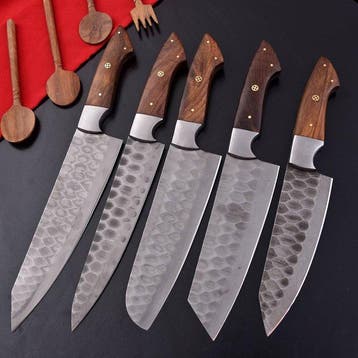 Keukenmes - Chefs knife - Hout en zwart G10 - Noord Amerika
