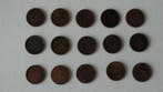 Nederland. Wilhelmina. 1/2 Cent 1903 t/m 1940 (15 stuks), Postzegels en Munten, Munten | Nederland