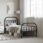 Zwart Metalen Bed 90x200 | Laatste Stuk!, Huis en Inrichting, Slaapkamer | Bedden, 90 cm, Eenpersoons, Ophalen of Verzenden, Zo goed als nieuw