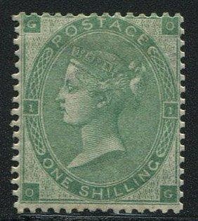 Groot-Brittannië 1872 - 1 shilling green cat £3200 - Stanley, Gestempeld