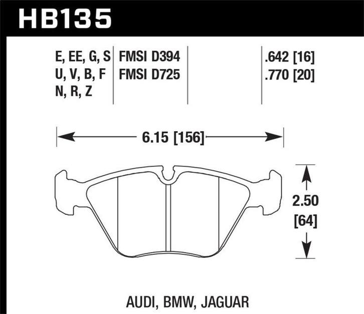 Hawk 95-02 BMW M3 HT-10 Race Front Brake Pads, Auto-onderdelen, Remmen en Aandrijving, Ophalen of Verzenden