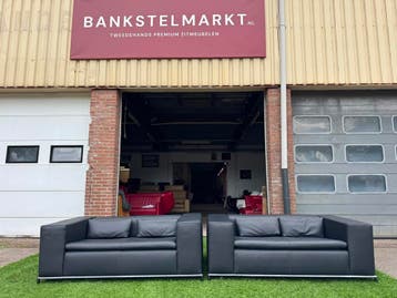 Bankstel De Sede DS-7 banken  design zwart leer Nieuwe staat, Design, 150 tot 200 cm, Tweepersoons, Rechte bank