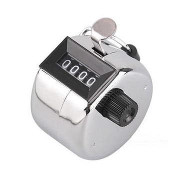 Benson Mechanische handteller - verchroomd metaal - 4 cij..., Ophalen of Verzenden, Nieuw