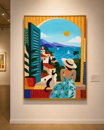 Adri Q 120 x 90 cm - Tarde de Verano: Contemplando los