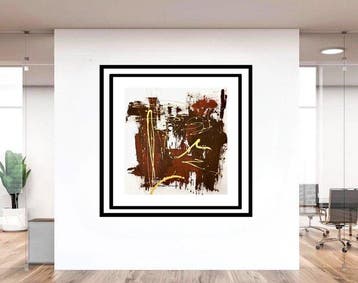 Dam Domido - Golden elegance - 80 x 80 cm - White background