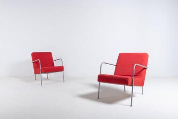 IKEA - Eva Lilja Löwenhielm - Fauteuil (2) - Katoen, Staal, Antiek en Kunst