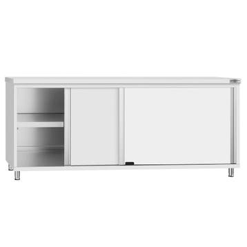 GGM Gastro | Gesloten RVS werktafel KOPENHAGEN ECO - |, Verzenden, Nieuw