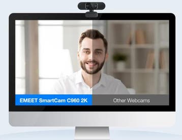 2K Webcam met Autofocus en Dual Mic – 1080P 60fps USB, Verzenden, Nieuw