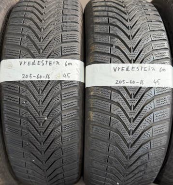 2x 205-60-16 Vredestein Winter 2x 6mm €45 Per Band 205 60 16, Ophalen, Gebruikt, 16 inch, Band(en)