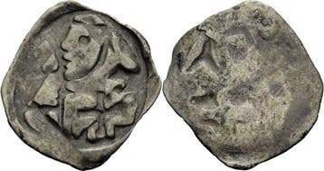 1347-1375 Bayern Stephan Ii Pfennig Muenchen Moench Stab..., Verzenden