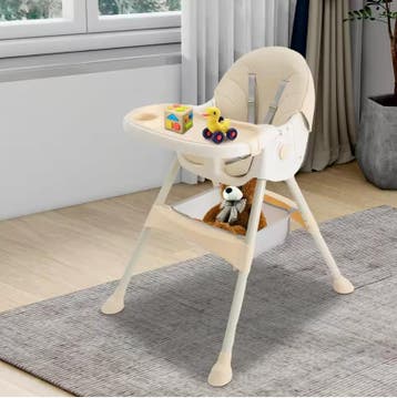 Opvouwbare Baby Eetstoel met Wielen en Afneembaar Blad, Verzenden, Nieuw