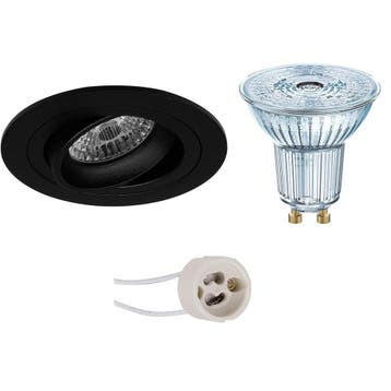 GU10 Inbouwspot Set - Mat Zwart - Inbouw Rond - Dimbaar -, Huis en Inrichting, Lampen | Spots, Metaal of Aluminium, Nieuw, Ophalen of Verzenden