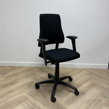 Opnieuw gestoffeerd Axia BMA ergonomische bureustoel, zwart, Gebruikt, Zwart, Ophalen of Verzenden, Bureaustoel