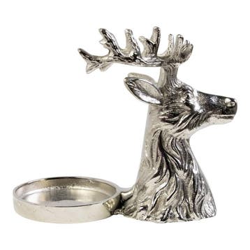 Fles Standaard hert zilver 17x20x12cm, Verzenden, Nieuw