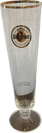 Warsteiner Bierglas 25 cl op voet, Ophalen of Verzenden, Nieuw