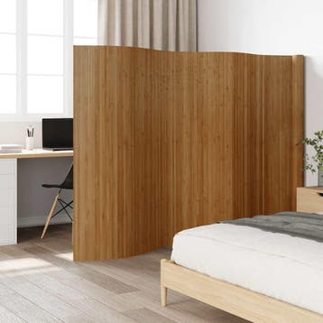 vidaXL Kamerscherm breedte 600 cm hoogte 165 cm bamboe bruin, Verzenden, Nieuw